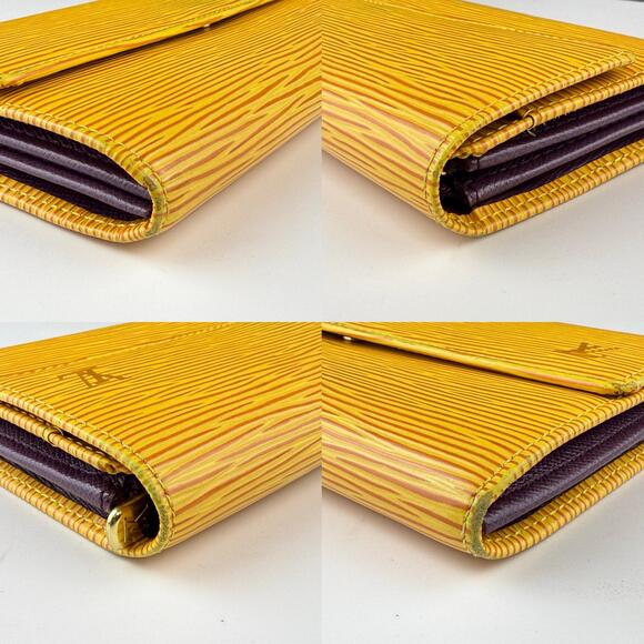 💎✨ Authentic Louis Vuitton Yellow Epi Leather Sarah Long Wallet - Picture 3 of 7